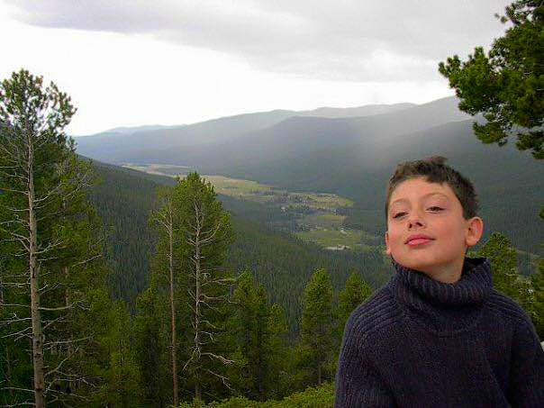 Cameron David Allen, among the pines in the mountains